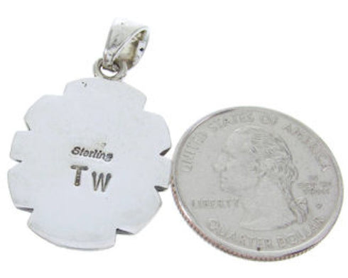 Southwestern Multicolor Inlay Sterling Silver Jewelry Pendant AW70107